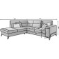Canapé d'angle convertible - CASTA VELOURS - en tissu Luxe, anthracite, 5/6 places, angle gauche (vu de face) Canapé d'angle convertible - CASTA VELOURS - en tissu Luxe, anthracite, 5/6 places, angle gauche (vu de face)