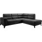 Canapé d'angle convertible - CASTA VELOURS - en tissu Luxe, anthracite, 5/6 places, angle droit (vu de face) Canapé d'angle convertible - CASTA VELOURS - en tissu Luxe, anthracite, 5/6 places, angle droit (vu de face)