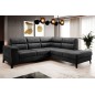 Canapé d'angle convertible - CASTA VELOURS - en tissu Luxe, anthracite, 5/6 places, angle droit (vu de face) Canapé d'angle convertible - CASTA VELOURS - en tissu Luxe, anthracite, 5/6 places, angle droit (vu de face)