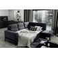 Canapé d'angle convertible - CASTA VELOURS - en tissu Luxe, anthracite, 5/6 places, angle droit (vu de face) Canapé d'angle convertible - CASTA VELOURS - en tissu Luxe, anthracite, 5/6 places, angle droit (vu de face)