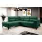 Canapé d'angle convertible - CASTA VELOURS - en tissu Luxe, VERT, 5/6 places, angle gauche (vu de face) Canapé d'angle convertible - CASTA VELOURS - en tissu Luxe, VERT, 5/6 places, angle gauche (vu de face)