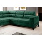 Canapé d'angle convertible - CASTA VELOURS - en tissu Luxe, VERT, 5/6 places, angle gauche (vu de face) Canapé d'angle convertible - CASTA VELOURS - en tissu Luxe, VERT, 5/6 places, angle gauche (vu de face)