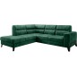Canapé d'angle convertible - CASTA VELOURS - en tissu Luxe, VERT, 5/6 places, angle gauche (vu de face) Canapé d'angle convertible - CASTA VELOURS - en tissu Luxe, VERT, 5/6 places, angle gauche (vu de face)
