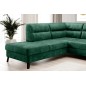 Canapé d'angle convertible - CASTA VELOURS - en tissu Luxe, VERT, 5/6 places, angle gauche (vu de face) Canapé d'angle convertible - CASTA VELOURS - en tissu Luxe, VERT, 5/6 places, angle gauche (vu de face)