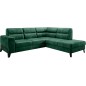 Canapé d'angle convertible - CASTA VELOURS - en tissu Luxe, vert, 5/6 places, angle droit (vu de face) Canapé d'angle convertible - CASTA VELOURS - en tissu Luxe, vert, 5/6 places, angle droit (vu de face)