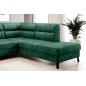 Canapé d'angle convertible - CASTA VELOURS - en tissu Luxe, vert, 5/6 places, angle droit (vu de face) Canapé d'angle convertible - CASTA VELOURS - en tissu Luxe, vert, 5/6 places, angle droit (vu de face)
