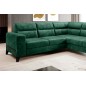 Canapé d'angle convertible - CASTA VELOURS - en tissu Luxe, vert, 5/6 places, angle droit (vu de face) Canapé d'angle convertible - CASTA VELOURS - en tissu Luxe, vert, 5/6 places, angle droit (vu de face)
