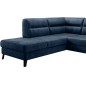 Canapé d'angle convertible - CASTA VELOURS - en tissu Luxe, BLEU, 5/6 places, angle gauche (vu de face) Canapé d'angle convertible - CASTA VELOURS - en tissu Luxe, BLEU, 5/6 places, angle gauche (vu de face)