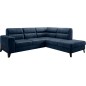 Canapé d'angle convertible - CASTA VELOURS - en tissu Luxe, bleu, 5/6 places, angle droit (vu de face) Canapé d'angle convertible - CASTA VELOURS - en tissu Luxe, bleu, 5/6 places, angle droit (vu de face)