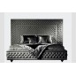 Lit en cuir italien de luxe PALACE, gris foncé, 140x190 Lit en cuir italien de luxe PALACE, gris foncé, 140x190
