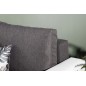 - Canapé d'angle convertible en tissu luxe gris foncé et simili cuir blanc, 5 places, avec coffre, angle gauche (vu de face), NE - Canapé d'angle convertible en tissu luxe gris foncé et simili cuir blanc, 5 places, avec coffre, angle gauche (vu de face), NE