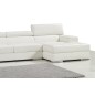 Canapé d'angle en cuir italien 5 places PERLE, blanc, angle droit Canapé d'angle en cuir italien 5 places PERLE, blanc, angle droit