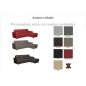 1er paiement de la commande: Canapé d'angle convertible en cuir de luxe italien , 5 places lugano, couleur personnalisée rouge f