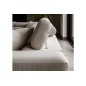 - Canapé d'angle convertible en tissu luxe 5 places, ANNECY, couleur beige clair, angle gauche