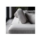 Canapé d'angle convertible en tissu luxe 5 places, ANNECY, couleur gris clair, angle droit