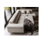 Canapé d'angle convertible en tissu luxe 5 places, ANNECY, couleur beige clair, angle droit Canapé d'angle convertible en tissu luxe 5 places, ANNECY, couleur beige clair, angle droit