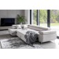 Canapé d'angle convertible en tissu luxe 5 places, ANNECY, couleur ivoire, angle gauche Canapé d'angle convertible en tissu luxe 5 places, ANNECY, couleur ivoire, angle gauche