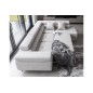 Canapé d'angle convertible en tissu luxe 5 places, ANNECY, couleur ivoire, angle droit (vu de face) Canapé d'angle convertible en tissu luxe 5 places, ANNECY, couleur ivoire, angle droit (vu de face)
