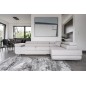 Canapé d'angle convertible en tissu luxe 5 places, ANNECY, couleur ivoire, angle droit (vu de face) Canapé d'angle convertible en tissu luxe 5 places, ANNECY, couleur ivoire, angle droit (vu de face)