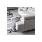 Canapé d'angle convertible en tissu luxe 5 places, ANNECY, couleur ivoire, angle droit (vu de face) Canapé d'angle convertible en tissu luxe 5 places, ANNECY, couleur ivoire, angle droit (vu de face)