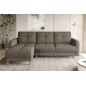- Canapé d'angle convertible en tissu luxe, rangement - beige, angle gauche (vu de face), ROXANE, 4 places - Canapé d'angle convertible en tissu luxe, rangement - beige, angle gauche (vu de face), ROXANE, 4 places