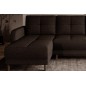 Canapé d'angle convertible en tissu luxe, rangement - chocolat, angle gauche (vu de face), ROXANE, 4 places Canapé d'angle convertible en tissu luxe, rangement - chocolat, angle gauche (vu de face), ROXANE, 4 places