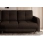 Canapé d'angle convertible en tissu luxe, rangement - chocolat, angle gauche (vu de face), ROXANE, 4 places Canapé d'angle convertible en tissu luxe, rangement - chocolat, angle gauche (vu de face), ROXANE, 4 places