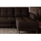 Canapé d'angle convertible en tissu luxe, rangement - chocolat, angle droit (vu de face), ROXANE, 4 places Canapé d'angle convertible en tissu luxe, rangement - chocolat, angle droit (vu de face), ROXANE, 4 places