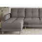 Canapé d'angle convertible en tissu luxe, rangement - gris, angle gauche (vu de face), ROXANE, 4 places Canapé d'angle convertible en tissu luxe, rangement - gris, angle gauche (vu de face), ROXANE, 4 places