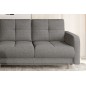 Canapé d'angle convertible en tissu luxe, rangement - gris, angle gauche (vu de face), ROXANE, 4 places Canapé d'angle convertible en tissu luxe, rangement - gris, angle gauche (vu de face), ROXANE, 4 places