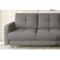 Canapé d'angle convertible en tissu luxe, rangement - gris, angle droit (vu de face), ROXANE, 4 places Canapé d'angle convertible en tissu luxe, rangement - gris, angle droit (vu de face), ROXANE, 4 places