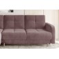 - Canapé d'angle convertible en tissu velours luxe, rangement - rose pale, angle gauche (vu de face), ROXANE VELOURS, 4 places - Canapé d'angle convertible en tissu velours luxe, rangement - rose pale, angle gauche (vu de face), ROXANE VELOURS, 4 places