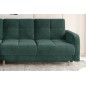 Canapé d'angle convertible en tissu velours luxe, rangement - vert foncé, angle gauche (vu de face), ROXANE VELOURS, 4 places Canapé d'angle convertible en tissu velours luxe, rangement - vert foncé, angle gauche (vu de face), ROXANE VELOURS, 4 places