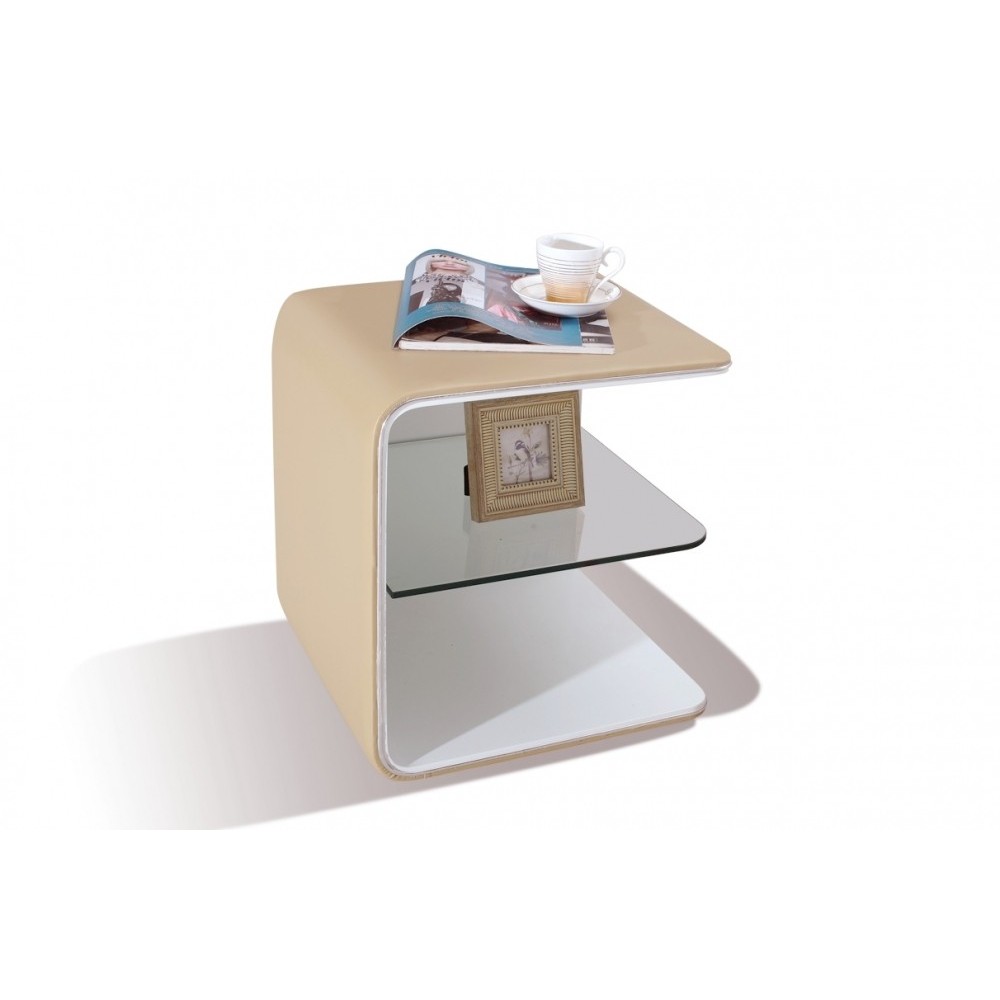 Chevet de qualité supérieure ELVIN, beige (gauche) Chevet de qualité supérieure ELVIN, beige (gauche)
