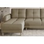 Canapé d'angle convertible en tissu velours luxe, rangement - BEIGE, angle gauche (vu de face), ROXANE VELOURS, 4 places Canapé d'angle convertible en tissu velours luxe, rangement - BEIGE, angle gauche (vu de face), ROXANE VELOURS, 4 places