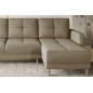 Canapé d'angle convertible en tissu velours luxe, rangement - BEIGE, angle droit (vu de face), ROXANE VELOURS, 4 places Canapé d'angle convertible en tissu velours luxe, rangement - BEIGE, angle droit (vu de face), ROXANE VELOURS, 4 places
