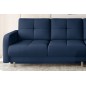 Canapé d'angle convertible en tissu velours luxe, rangement - bleu foncé, angle droit (vu de face), ROXANE VELOURS, 4 places Canapé d'angle convertible en tissu velours luxe, rangement - bleu foncé, angle droit (vu de face), ROXANE VELOURS, 4 places