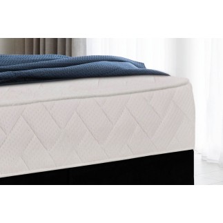 Ensemble lit + sommier + matelas tissu velours noir - 180x200 cm- BLASIO de VENESETTI