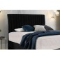 Ensemble lit + sommier + matelas en tissu velours noir - 140x200 cm - BLASIO de VENESETTI