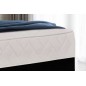 Ensemble lit + sommier + matelas tissu velours noir - 160x200 cm - BLASIO de VENESETTI Ensemble lit + sommier + matelas tissu velours noir - 160x200 cm - BLASIO de VENESETTI
