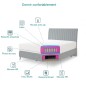 Ensemble lit + sommier + matelas tissu velours noir - 160x200 cm - BLASIO de VENESETTI Ensemble lit + sommier + matelas tissu velours noir - 160x200 cm - BLASIO de VENESETTI