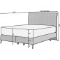 Ensemble lit + sommier + matelas tissu velours noir - 160x200 cm - BLASIO de VENESETTI Ensemble lit + sommier + matelas tissu velours noir - 160x200 cm - BLASIO de VENESETTI
