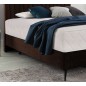 Ensemble lit + sommier + matelas tissu velours chocolat - 140x200 cm - BLASIO de VENESETTI Ensemble lit + sommier + matelas tissu velours chocolat - 140x200 cm - BLASIO de VENESETTI