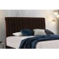 Ensemble lit + sommier + matelas BLASIO de VENESETTI - velours chocolat - 160x200 cm
