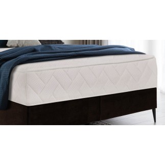 Ensemble lit + sommier + matelas BLASIO de VENESETTI - velours chocolat - 160x200 cm