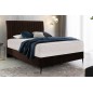 Ensemble lit + sommier + matelas BLASIO de VENESETTI - velours chocolat - 180x200 cm
