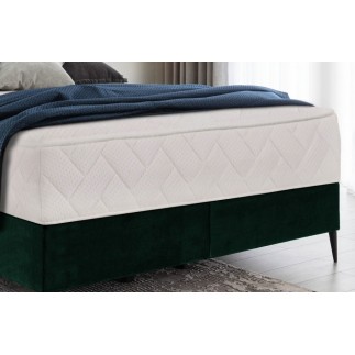 Ensemble lit + sommier + matelas BLASIO de VENESETTI - velours chocolat - 180x200 cm
