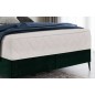 Ensemble lit + sommier + matelas BLASIO de VENESETTI - velours chocolat - 180x200 cm