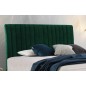Ensemble lit + sommier + matelas BLASIO de VENESETTI - velours vert foncé - 140x200 cm