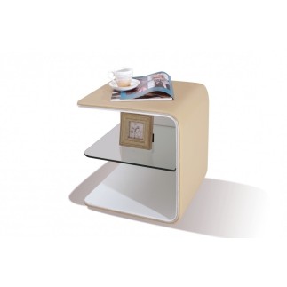 Chevet de qualité supérieure ELVIN, beige (droit).